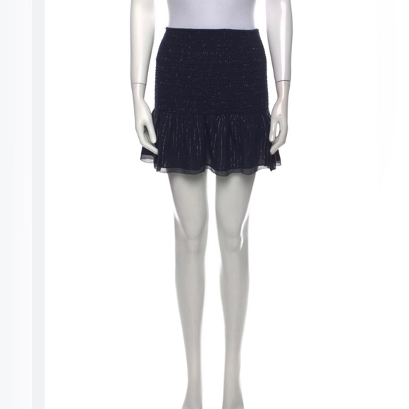 Derek Lam 10 Crosby 10 Smocked Mini Skirt - size 6 - Picture 2 of 4